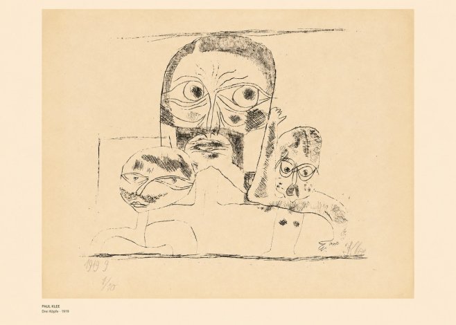 Paul Klee Drei Köpfe No6 - Poszter