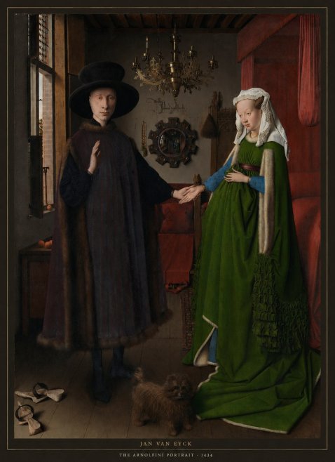 Jan van Eyck The Arnolfini Portrait I No6 - Poszter