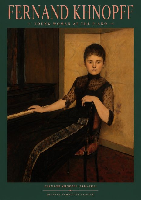 Fernand Khnopff The Piano, 1889 No6 - Poszter