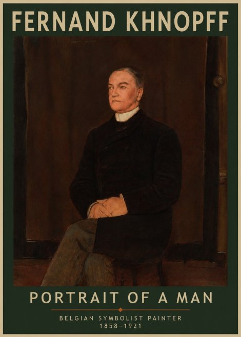 Fernand Khnopff Portrait of a Man No3 - Poszter