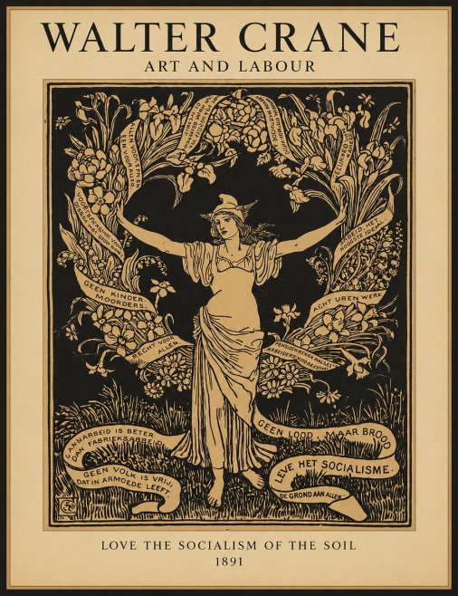 Walter Crane Art and Labour No1 - Poszter
