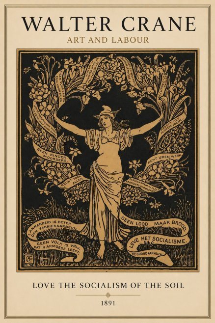 Walter Crane Art and Labour No3 - Poszter