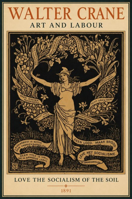 Walter Crane Art and Labour No4 - Poszter