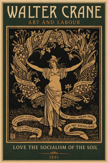 Walter Crane Art and Labour No5 - Poszter