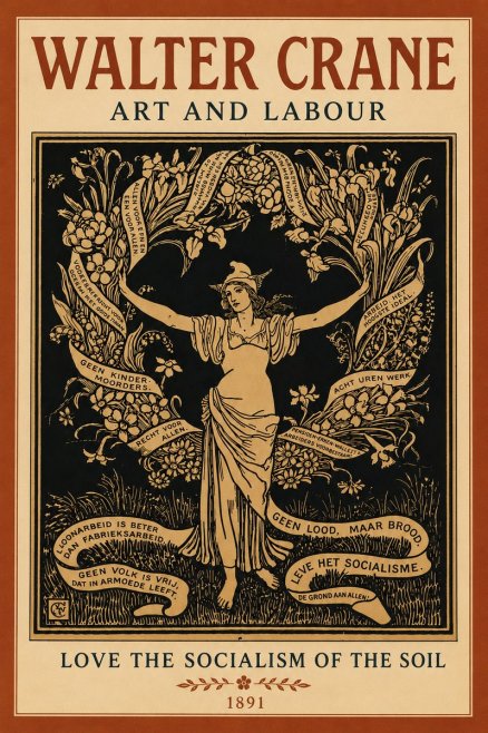 Walter Crane Art and Labour No6 - Poszter