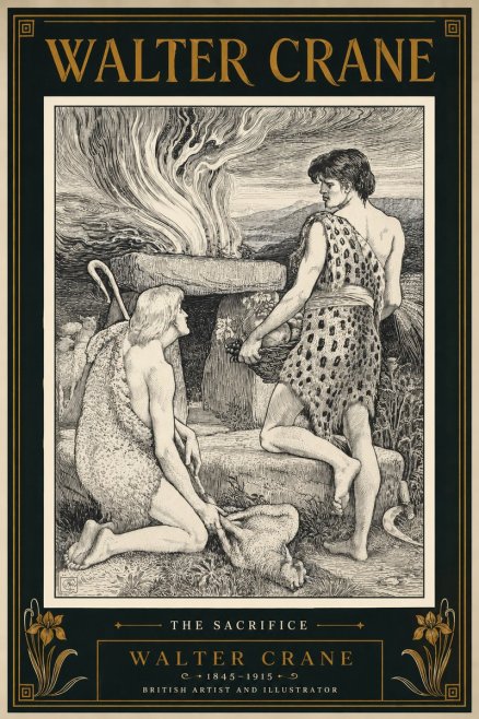 Walter Crane The Sacrifice No4 - Poszter