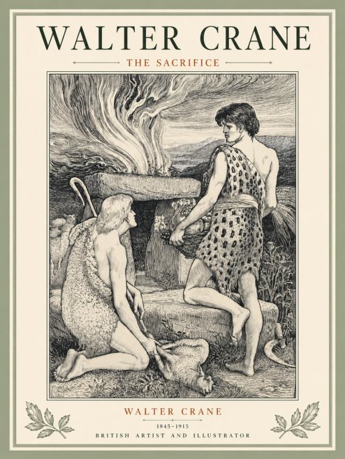 Walter Crane The Sacrifice No5 - Poszter