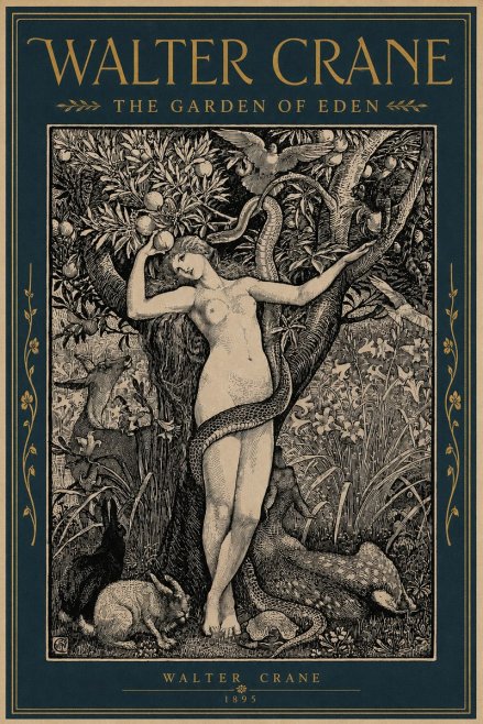 Walter Crane The Garden of Eden No4 - Poszter