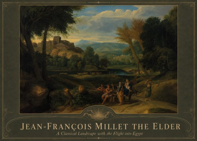 Jean-François Millet A Classical Landscape with the Flight into Egypt No4 - Poszter