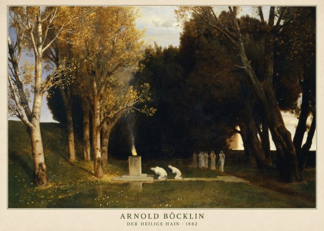 Arnold Böcklin Der Heilige Hain I No2 - Poszter
