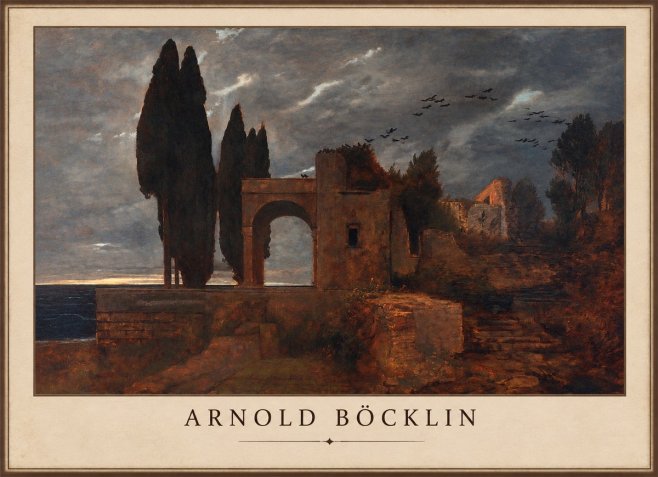 Arnold Böcklin Villa by the Sea I No1 - Poszter