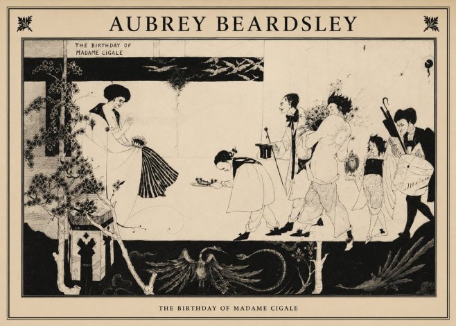 Aubrey Beardsley The Birthday of Madame Cigale No1 - Poszter