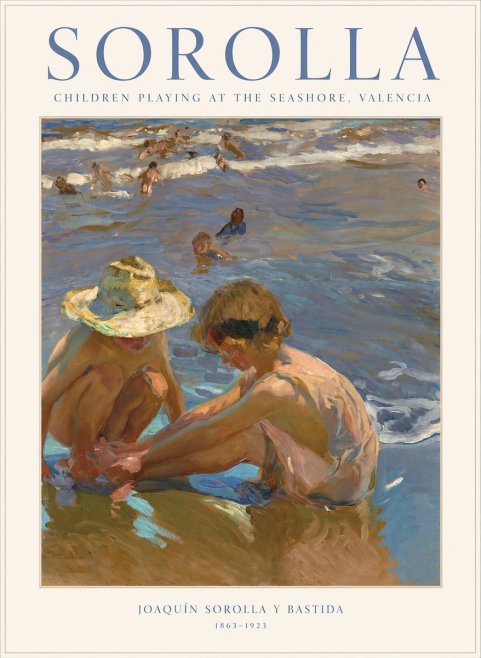 Sorolla Children at the Beach No1 - Poszter