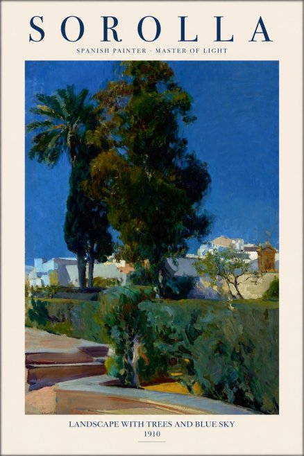 Sorolla Landscape with Trees and Blue Sky No1 - Poszter