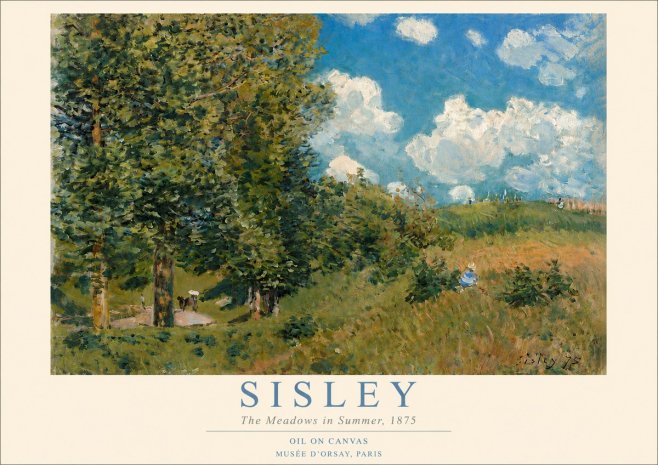 Sisley The Meadows in Summer, 1875 No3 - Poszter