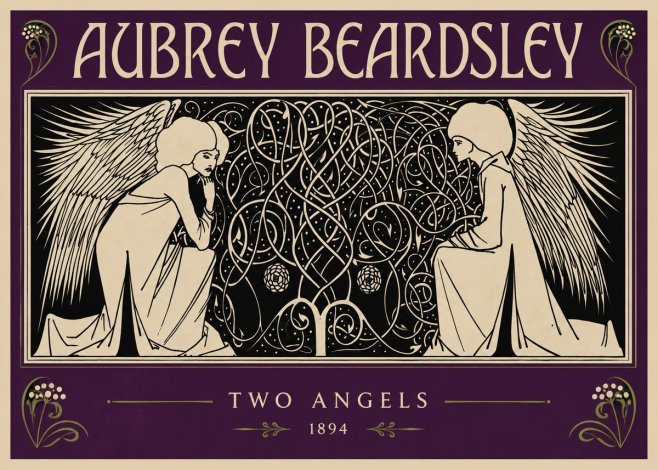Aubrey Beardsley Two Angels No2 - Poszter