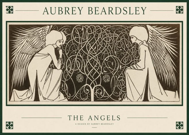 Aubrey Beardsley Two Angels No6 - Poszter