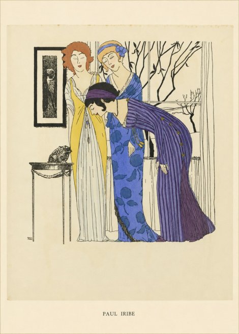 Paul Iribe Three Women and a Frog No5 - Poszter