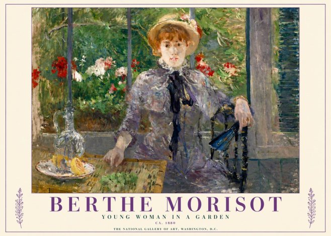 Berthe Morisot Young Woman Seated by a Window (Jeune Femme Assise À La Fenêtre) No5 - Poszter