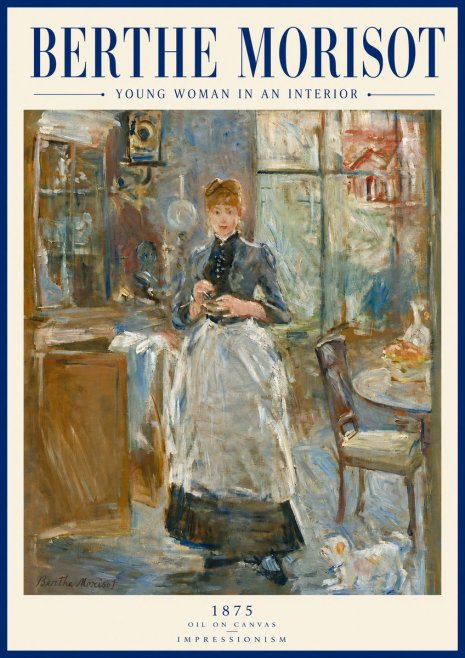 Berthe Morisot Young Woman in an Interior No5 - Poszter