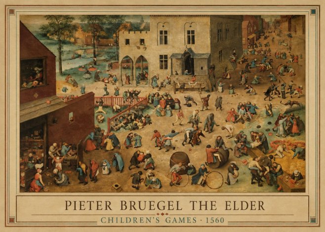 Pieter Bruegel Children's Games I No1 - Poszter
