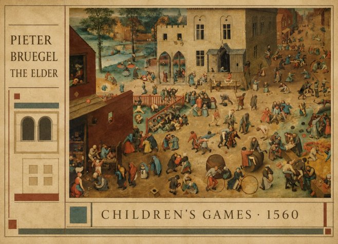 Pieter Bruegel Children's Games I No4 - Poszter