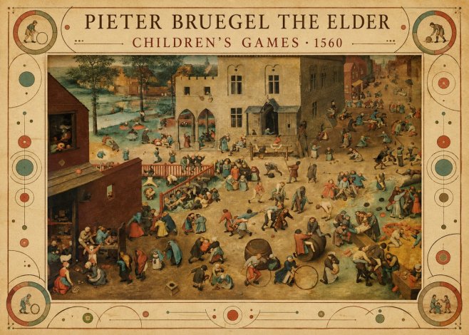Pieter Bruegel Children's Games I No5 - Poszter