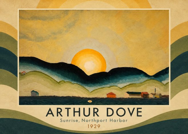 Arthur Dove Sunrise, Northport Harbor No1 - Poszter
