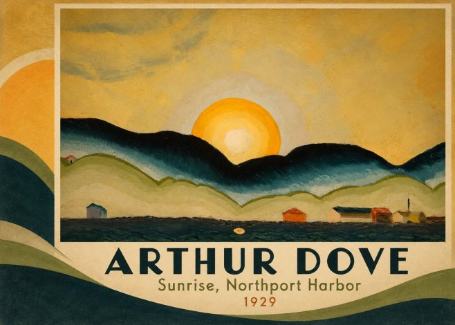 Arthur Dove Sunrise, Northport Harbor No2 - Poszter