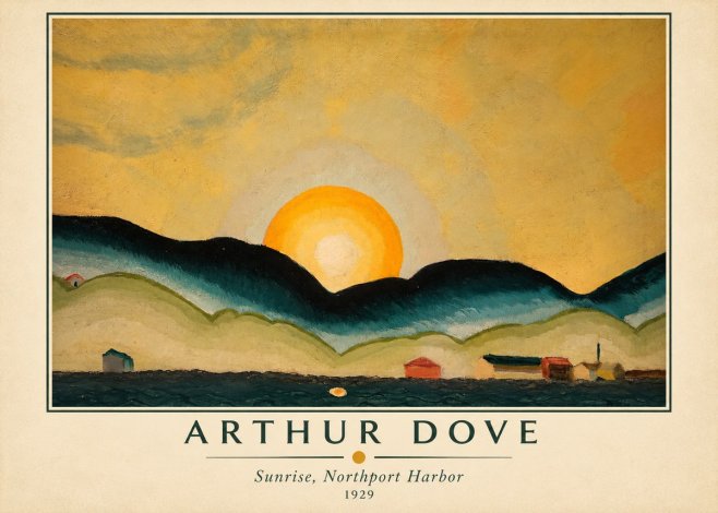 Arthur Dove Sunrise, Northport Harbor No3 - Poszter