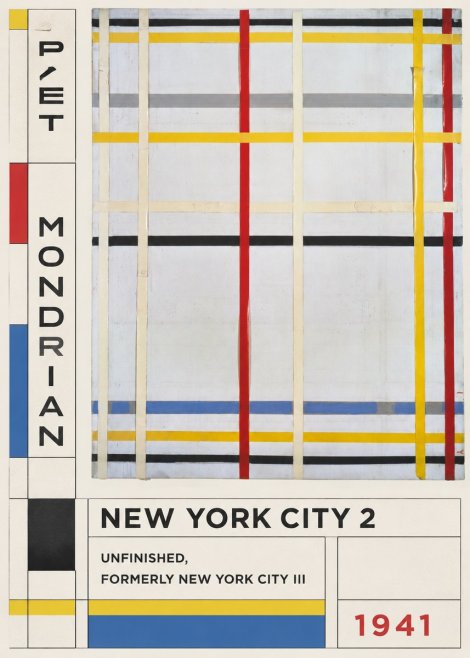 Piet Mondrian New York City 2 No4 - Poszter