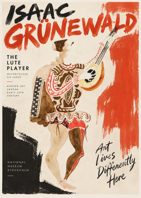 Isaac Grünewald The Lute Player No2 - Poszter