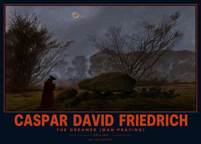 Caspar David Friedrich The Dreamer (Man Praying) No2 - Poszter