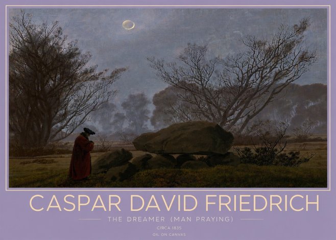 Caspar David Friedrich The Dreamer (Man Praying) No3 - Poszter
