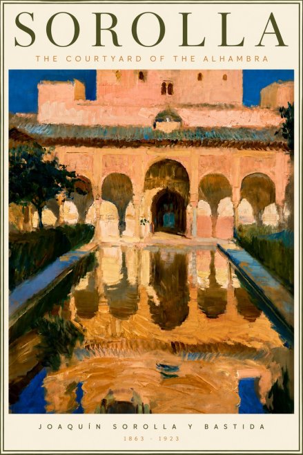 Sorolla The Courtyard of the Alhambra No3 - Poszter