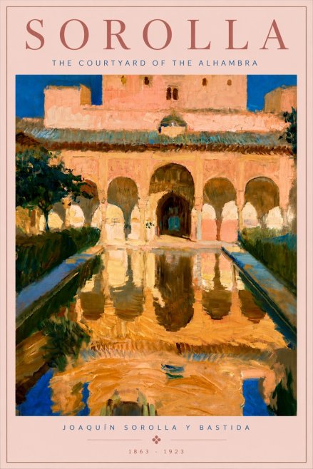 Sorolla The Courtyard of the Alhambra No4 - Poszter