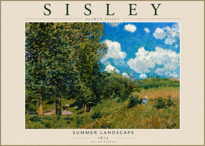 Sisley Summer Landscape No5 - Poszter