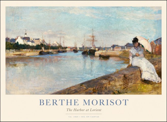 Berthe Morisot The Harbor at Lorient No1 - Poszter