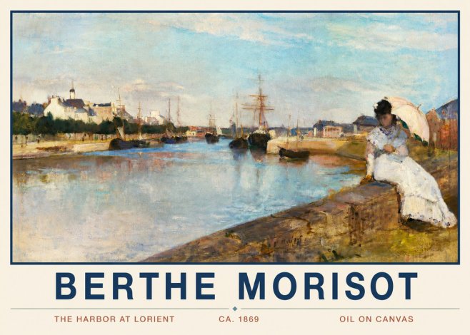 Berthe Morisot The Harbor at Lorient No3 - Poszter