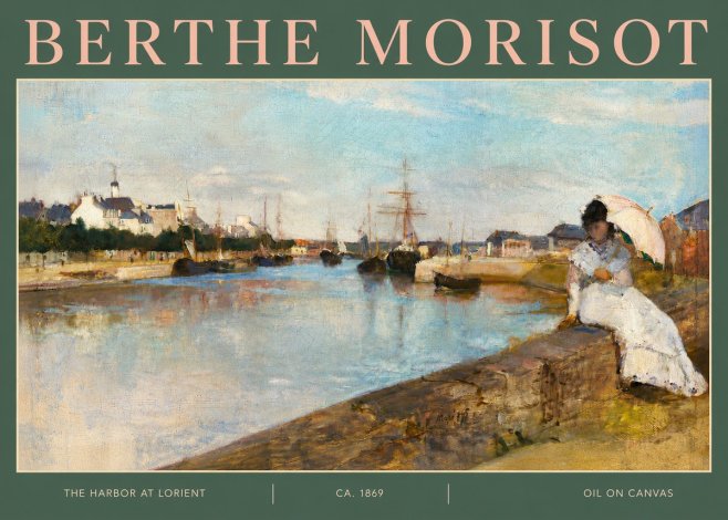 Berthe Morisot The Harbor at Lorient No4 - Poszter