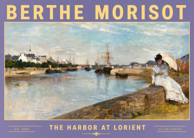 Berthe Morisot The Harbor at Lorient No5 - Poszter