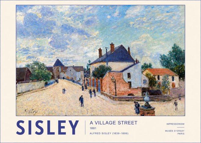 Sisley A Village Street No3 - Poszter