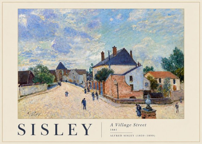 Sisley A Village Street No4 - Poszter