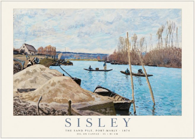 Sisley The Sand Pile, Port-marly No6 - Poszter
