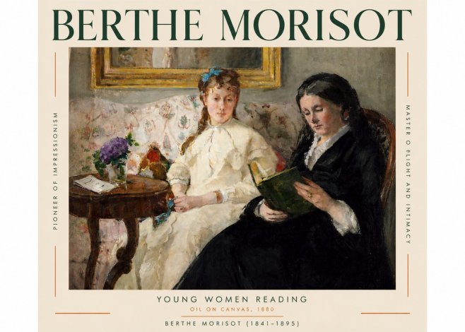Berthe Morisot Young Women Reading No3 - Poszter