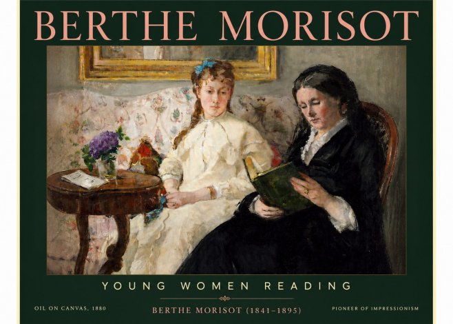Berthe Morisot Young Women Reading No4 - Poszter