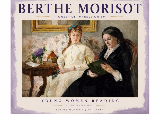 Berthe Morisot Young Women Reading No5 - Poszter