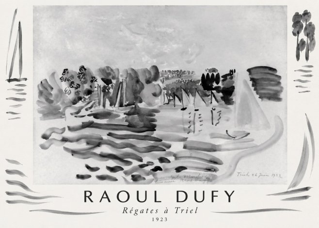 Raoul Dufy Régates À Triel No1 - Poszter