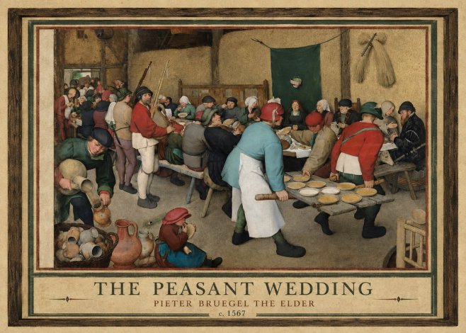 Pieter Bruegel The Peasant Wedding II No1 - Poszter
