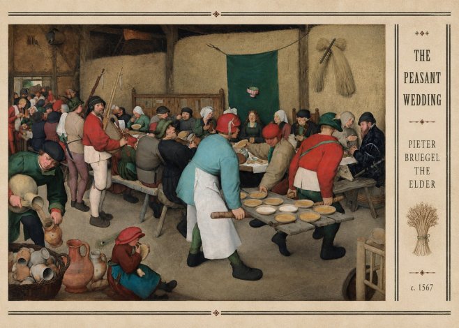 Pieter Bruegel The Peasant Wedding II No3 - Poszter
